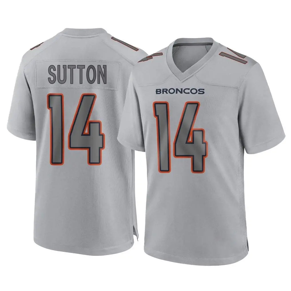 tocy D.Broncos #14 Courtland Sutton Player Gray Atmosphere Fashion Limited Game Stitched Jerseys