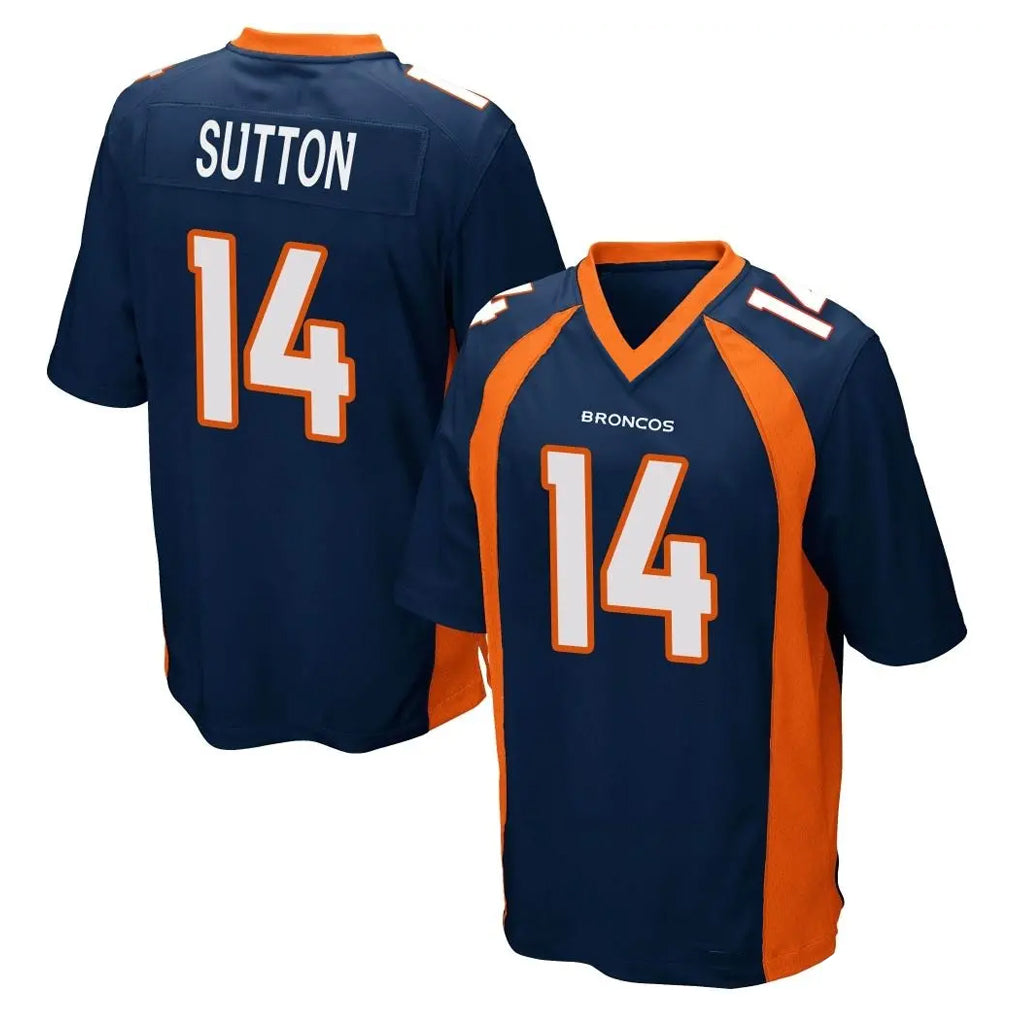 tocy D.Broncos #14 Courtland Sutton Player Navy Game Stitched Jerseys