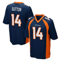 tocy D.Broncos #14 Courtland Sutton Player Navy Game Stitched Jerseys