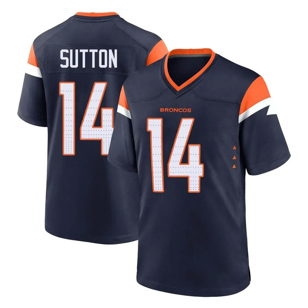 tocy D.Broncos #14 Courtland Sutton Player Navy Home Game Stitched Jerseys