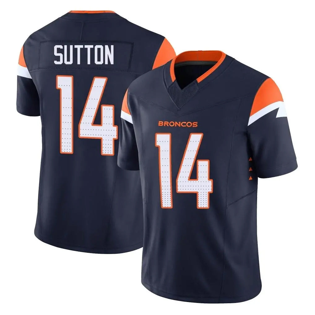 tocy D.Broncos #14 Courtland Sutton Player Navy Limited Vapor F.U.S.E. Home Game Stitched Jerseys