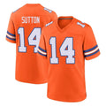 tocy D.Broncos #14 Courtland Sutton Player Orange Alternate Collection Throwback Game Stitched Jerseys