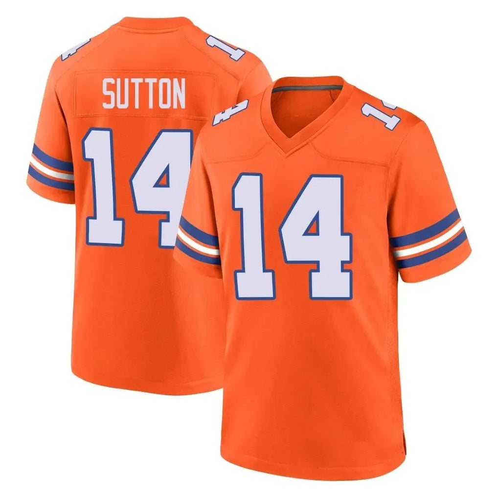 tocy D.Broncos #14 Courtland Sutton Player Orange Alternate Collection Throwback Game Stitched Jerseys