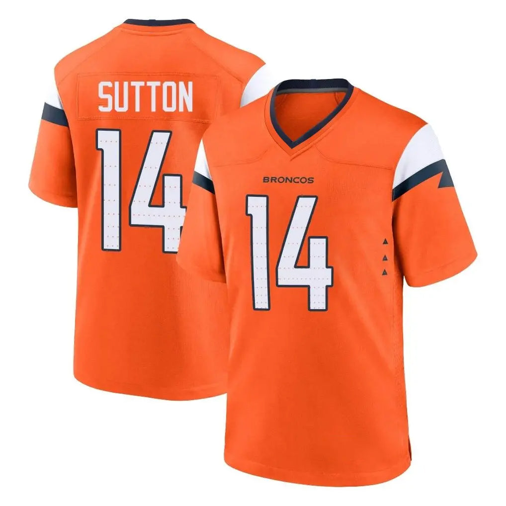tocy D.Broncos #14 Courtland Sutton Player Orange Home Game Stitched Jerseys