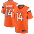 tocy D.Broncos #14 Courtland Sutton Player Orange Home Replica Game Stitched Jerseys