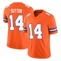 tocy D.Broncos #14 Courtland Sutton Player Orange Limited Alternate Vapor F.U.S.E. Throwback Game Stitched Jerseys