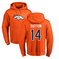 tocy D.Broncos #14 Courtland Sutton Player Orange Pullover Hoodie Limited Stitched Jerseys