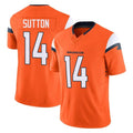 tocy D.Broncos #14 Courtland Sutton Player Orange Vapor F.U.S.E. Limited Home Game Stitched Jerseys