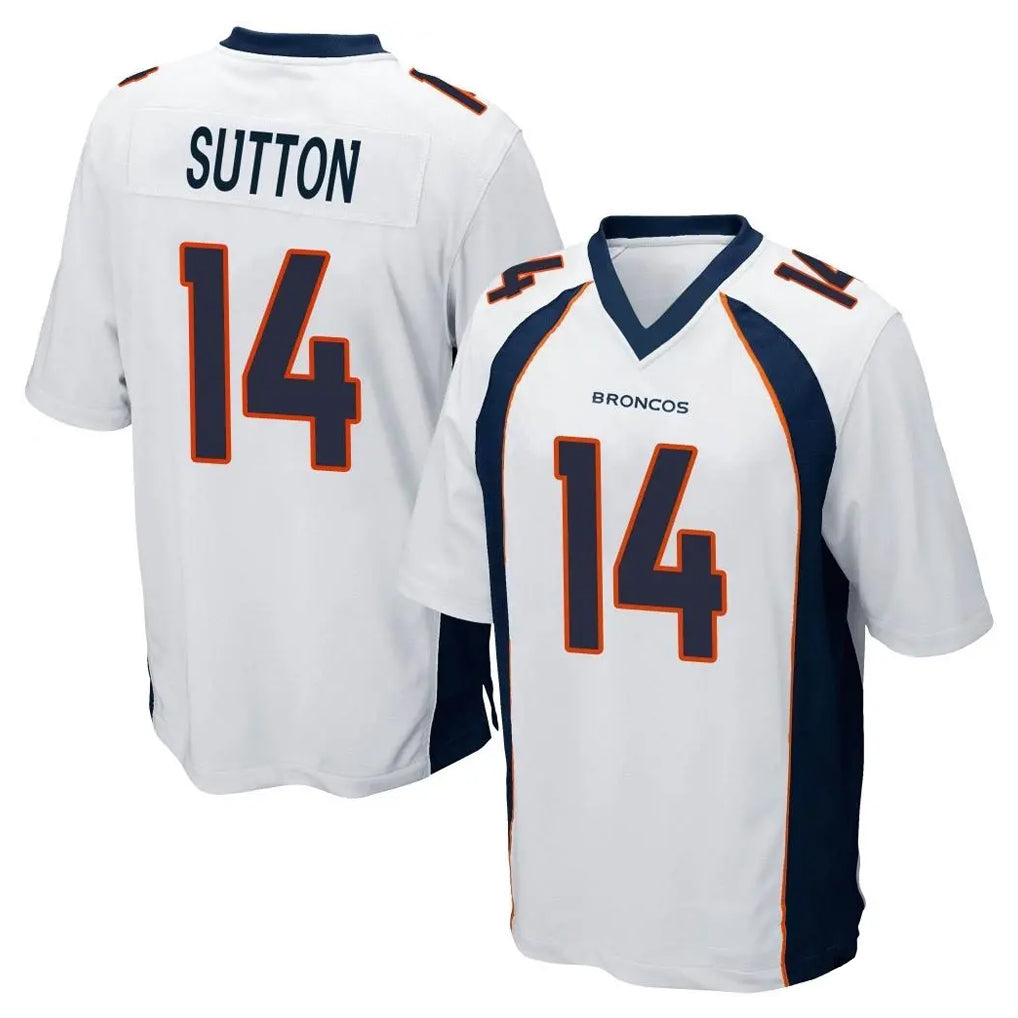 tocy D.Broncos #14 Courtland Sutton Player White Game Stitched Jerseys
