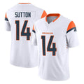 tocy D.Broncos #14 Courtland Sutton Player White Limited Vapor F.U.S.E. Home Game Stitched Jerseys