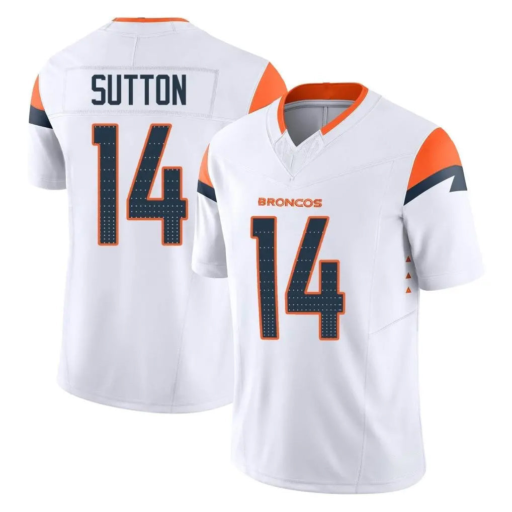 tocy D.Broncos #14 Courtland Sutton Player White Limited Vapor F.U.S.E. Home Game Stitched Jerseys
