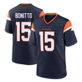 tocy D.Broncos #15 Nik Bonitto Player Navy Home Game Stitched Jerseys