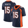 tocy D.Broncos #15 Nik Bonitto Player Navy Vapor Untouchable Limited Game Stitched Jerseys