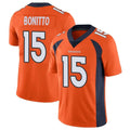 tocy D.Broncos #15 Nik Bonitto Player Orange Color Vapor Untouchable Limited Game Stitched Jerseys