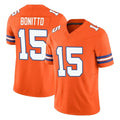 tocy D.Broncos #15 Nik Bonitto Player Orange Limited Alternate Vapor F.U.S.E. Throwback Game Stitched Jerseys