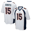 tocy D.Broncos #15 Nik Bonitto Player White Game Stitched Jerseys