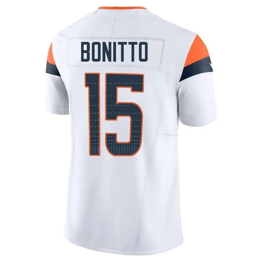 tocy D.Broncos #15 Nik Bonitto Player White Vapor F.U.S.E. Limited Stitched Jerseys