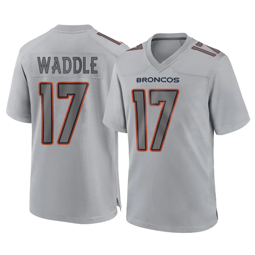 tocy D.Broncos #17 Jaylen Waddle Player Gray Atmosphere Fashion Limited Game Stitched Jerseys