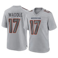 tocy D.Broncos #17 Jaylen Waddle Player Gray Atmosphere Fashion Limited Game Stitched Jerseys