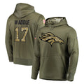 tocy D.Broncos #17 Jaylen Waddle Player Olive Salute to Service Pullover Hoodies Home Game Stitched Jerseys