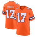tocy D.Broncos #17 Jaylen Waddle Player Orange Alternate Collection Throwback Game Stitched Jerseys