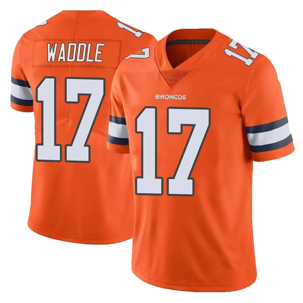 tocy D.Broncos #17 Jaylen Waddle Player Orange Vapor Untouchable Limited Home Game Stitched Jerseys