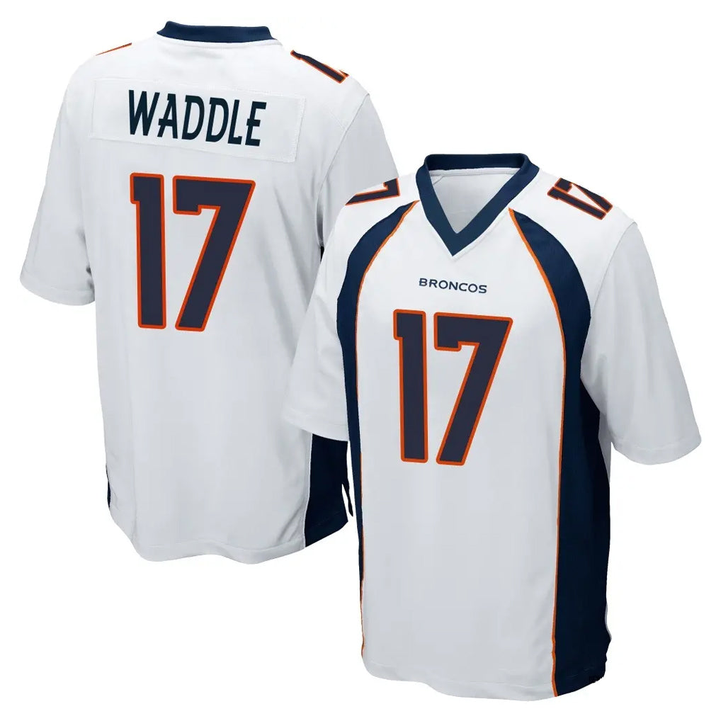 tocy D.Broncos #17 Jaylen Waddle Player White Game Stitched Jerseys