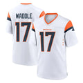 tocy D.Broncos #17 Jaylen Waddle Player White Home Game Stitched Jerseys