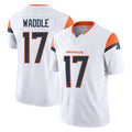 tocy D.Broncos #17 Jaylen Waddle Player White Limited Vapor F.U.S.E. Home Game Stitched Jerseys