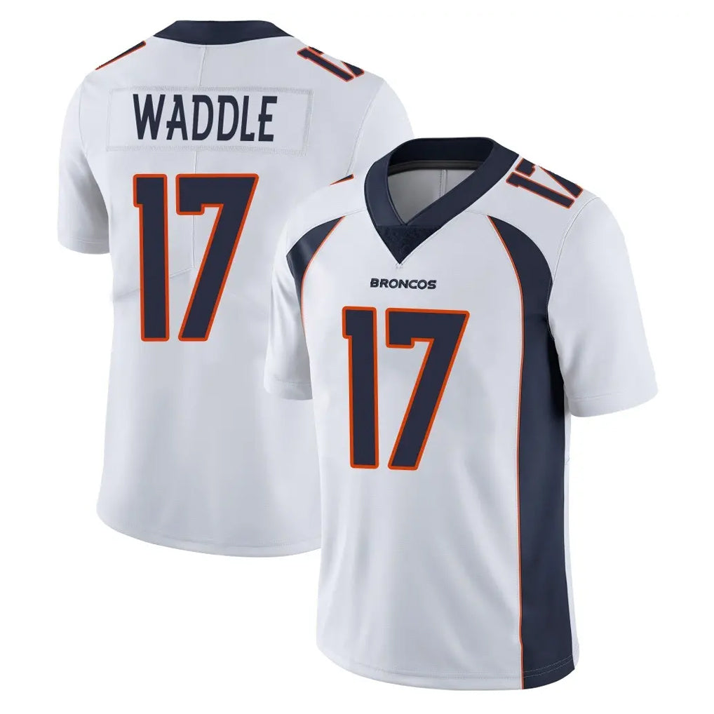 tocy D.Broncos #17 Jaylen Waddle Player White Vapor Untouchable Limited Home Game Stitched Jerseys