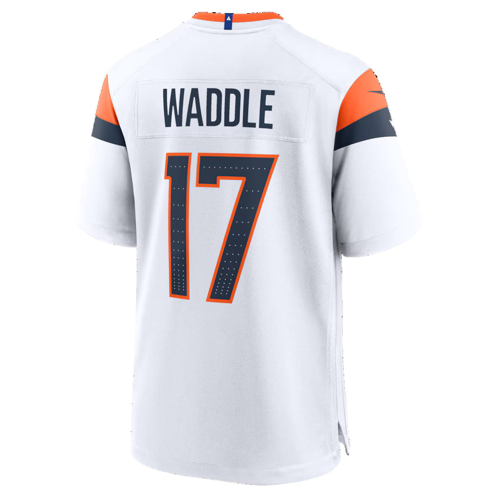 tocy D.Broncos #17 Jaylen Waddle White Game Stitched Jerseys