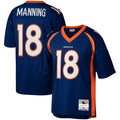 tocy D.Broncos #18 Peyton Manning Player Mitchell & Ness Navy Legacy Replica Stitched  Jerseys