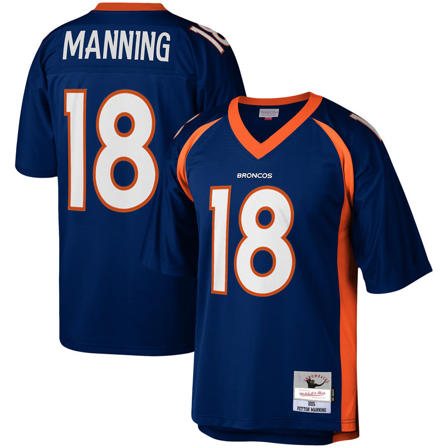 tocy D.Broncos #18 Peyton Manning Player Mitchell & Ness Navy Legacy Replica Stitched  Jerseys
