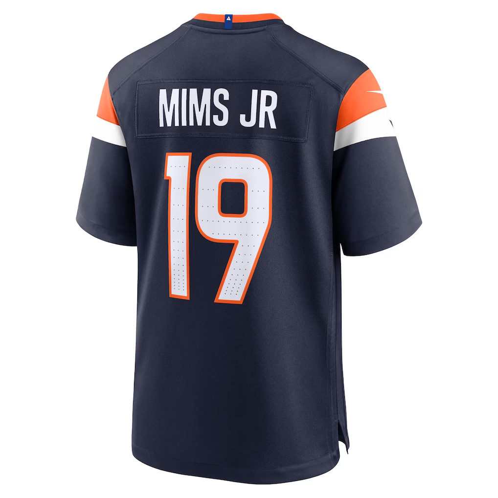 tocy D.Broncos #19 Marvin Mims Jr Navy Alternate Game Stitched Jerseys