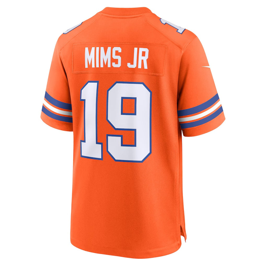 tocy D.Broncos #19 Marvin Mims Jr Orange Mile High Collection 1977 Throwback Player Game Stitched Jerseys