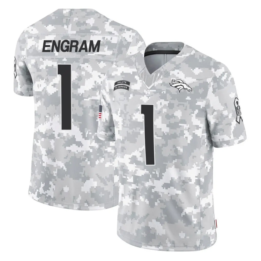 tocy D.Broncos #1 Evan Engram Player Arctic Camo Salute To Service Limited Stitched Jerseys
