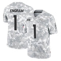 tocy D.Broncos #1 Evan Engram Player Arctic Camo Salute To Service Limited Stitched Jerseys