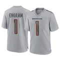 tocy D.Broncos #1 Evan Engram Player Gray Atmosphere Fashion Limited Game Stitched Jerseys