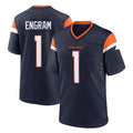 tocy D.Broncos #1 Evan Engram Player Navy Home Game Stitched Jerseys