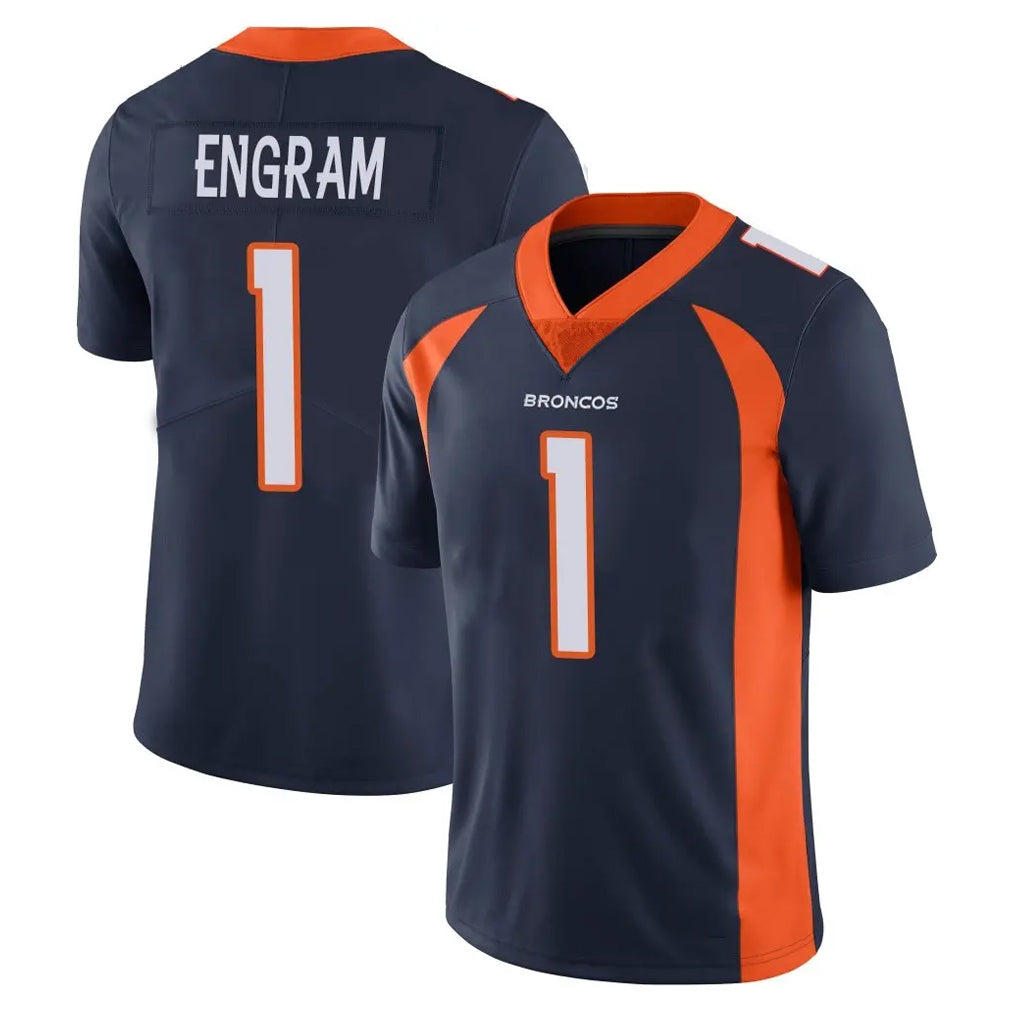 tocy D.Broncos #1 Evan Engram Player Navy Vapor Untouchable Limited Game Stitched Jerseys