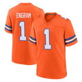 tocy D.Broncos #1 Evan Engram Player Orange Alternate Collection Throwback Game Stitched Jerseys