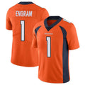 tocy D.Broncos #1 Evan Engram Player Orange Color Vapor Untouchable Limited Game Stitched Jerseys