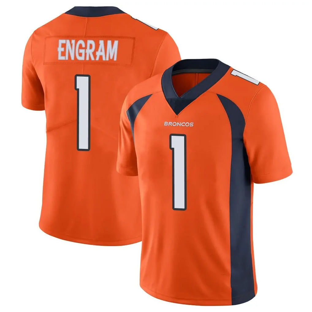 tocy D.Broncos #1 Evan Engram Player Orange Color Vapor Untouchable Limited Game Stitched Jerseys