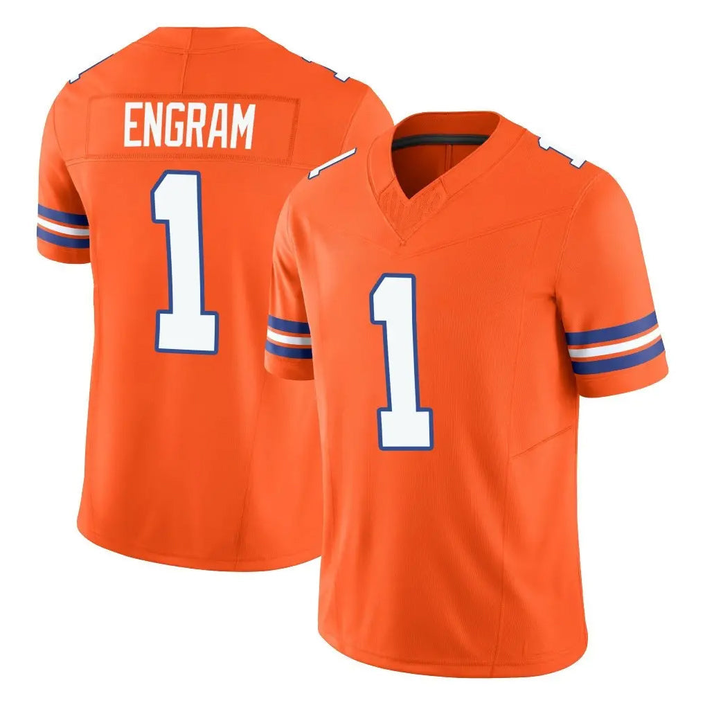 tocy D.Broncos #1 Evan Engram Player Orange Limited Alternate Vapor F.U.S.E. Throwback Game Stitched Jerseys