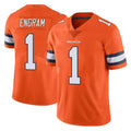 tocy D.Broncos #1 Evan Engram Player Orange Vapor Untouchable Limited Home Game Stitched Jerseys