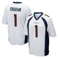 tocy D.Broncos #1 Evan Engram Player White Game Stitched Jerseys