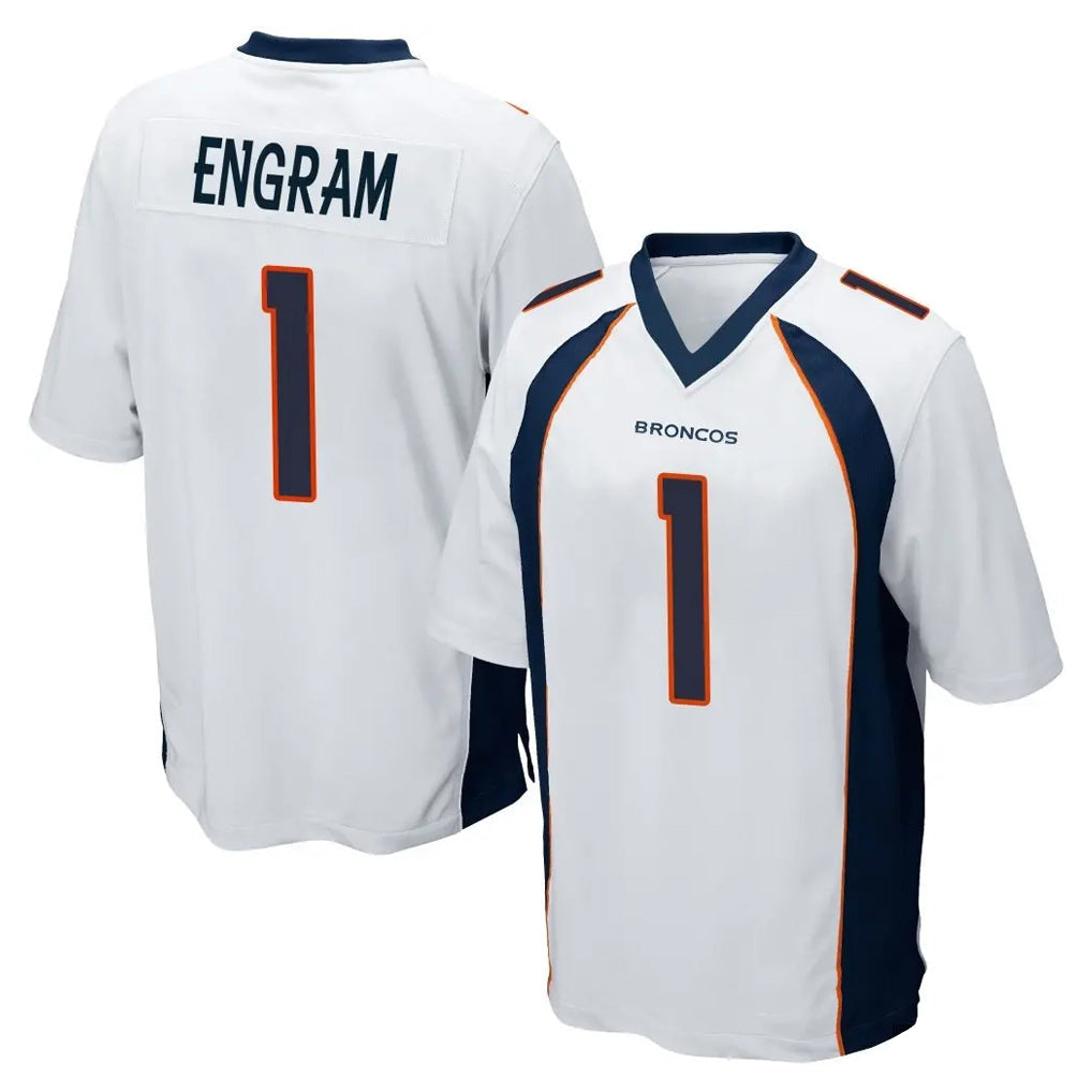 tocy D.Broncos #1 Evan Engram Player White Game Stitched Jerseys