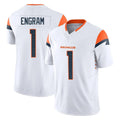 tocy D.Broncos #1 Evan Engram Player White Limited Vapor F.U.S.E. Home Game Stitched Jerseys
