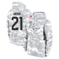 tocy D.Broncos #21 Riley Moss Player Arctic Camo Salute to Service Hoodies Limited Game Stitched Jerseys