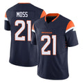 tocy D.Broncos #21 Riley Moss Player Navy Limited Vapor F.U.S.E. Home Game Stitched Jerseys